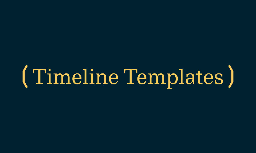 Product Update: Timeline Templates