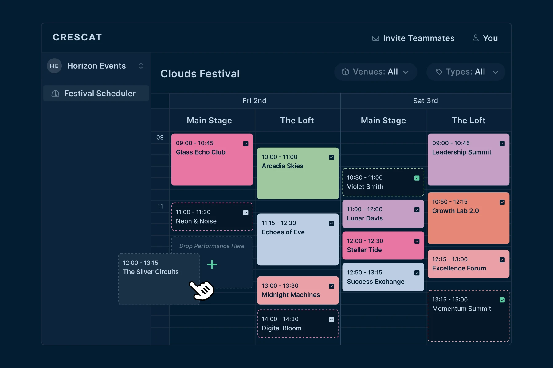 How to power your Festival, Venue or Event Listings using Crescat data