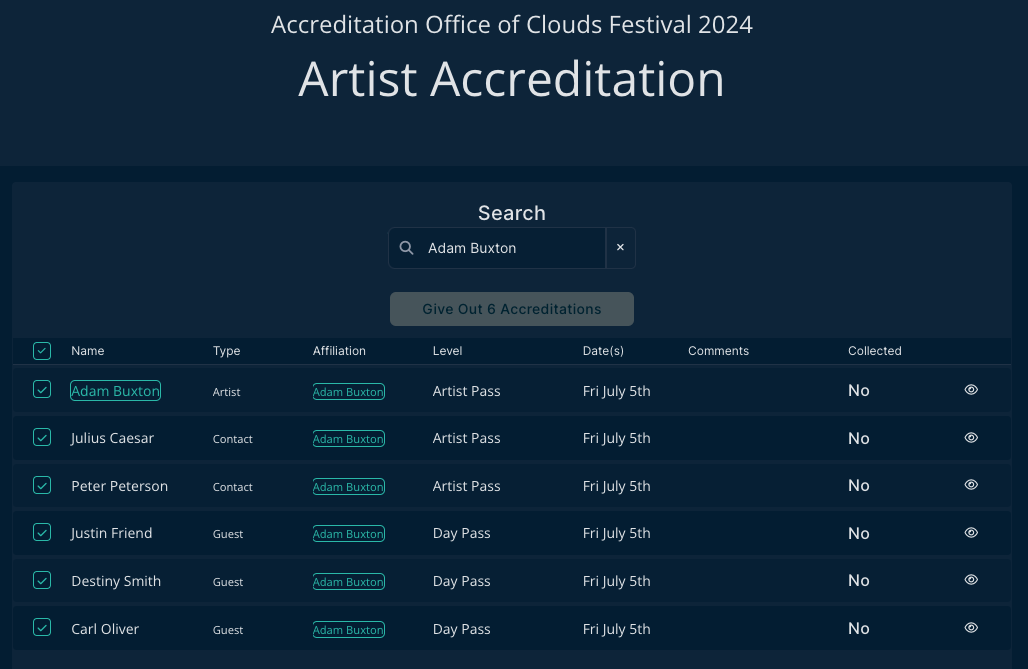 Effortlessly Manage Festival Accreditations