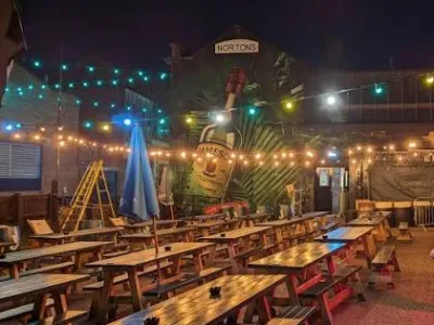 Covered beer garden
